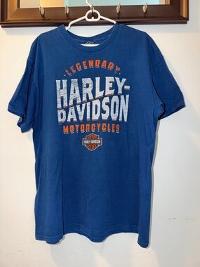 Harley-Davidson Men's Blue Legendary Motorcycles Graphic Tee